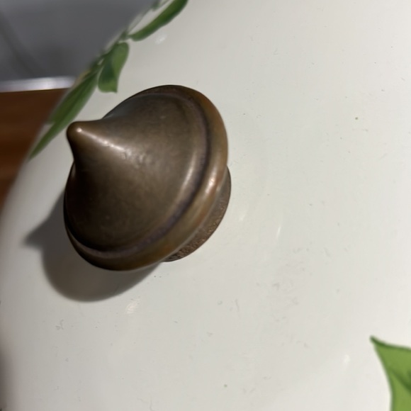 Vintage Asta Trumpet Squash Germany Enamel Dutch Oven Cookware 2QT 7" Pot w/lid - Picture 3 of 6